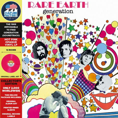 RARE EARTH – RARE EARTH – GENERATION HOT PINK OPAQUE VINYL / RARE 1969 SOUNDTRACK!