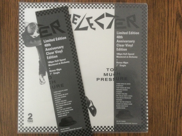 SELECTER – SELECTER – TOO MUCH PRESSURE .. 40TH ANNIVERSARY / 180GR./ CLEAR VINYL