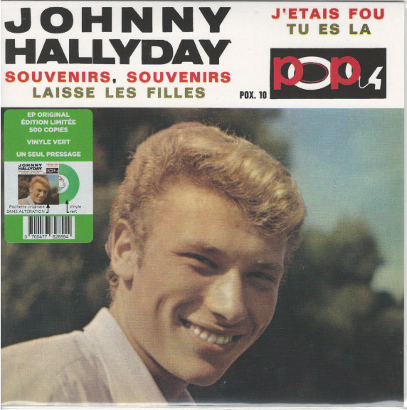 HALLYDAY, JOHNNY – HALLYDAY, JOHNNY – SOUVENIRS, SOUVENIRS .. SOUVENIRS / GREEN 7" VINYL