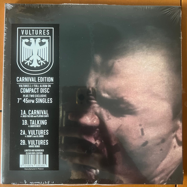 Y$ – Y$ – Vultures 1 - Carnival Edition-2 x 7“ Clear Vinyl + CD Digipack