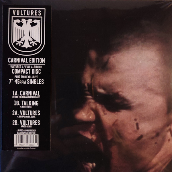 Y$ – Y$ – Vultures 1 - Carnival Edition2 x 7“ Maroon Vinyl + CD Digipack