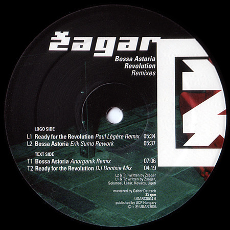 ZAGAR – ZAGAR – Bossa Astoria / Ready For The Revolution Remix
